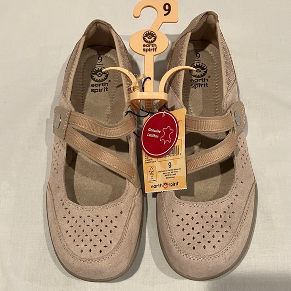 NWT Earth Spirit Women's Mary Jane Flats Loafers in Tan Size 9 - Picture 2 of 10